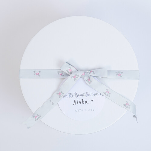 Royal Pcs 75 A girl set consisting of (1box,pacifier hanger ,wooden toy, bunny, pajama, and hair cli