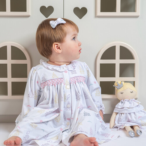 Royal Pcs 73 A girl set consisting of (1box,pacifier hanger ,wooden toy, doll, dress, and hair clips