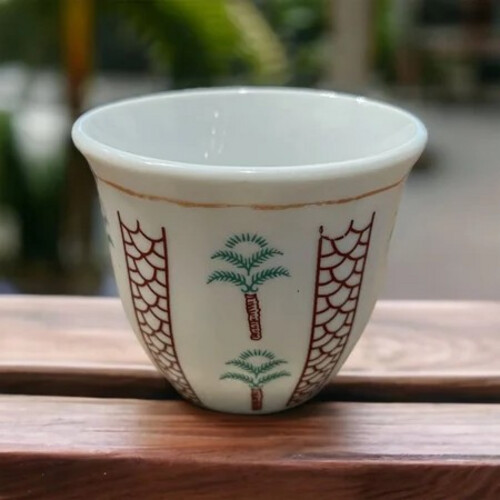Large Coffee Cups with Palm Tree Logo – 12 Pcs