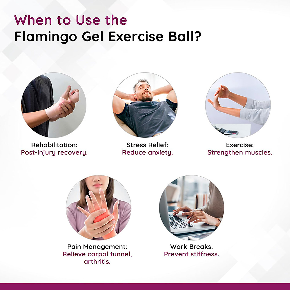 Flamingo Gel Exercise Ball Hard Blue - OC-2138