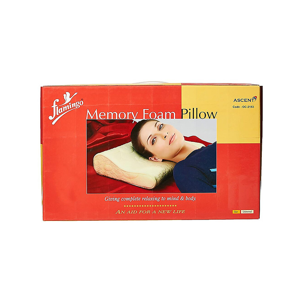 Flamingo Memory Foam Pillow - S Pastel Yellow - C-2399