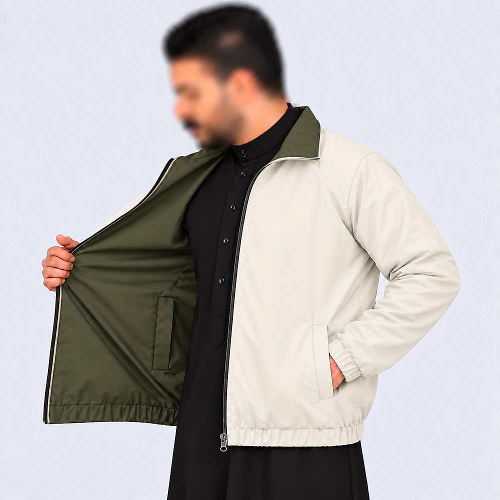 Reversible Jacket Color: Olive / White