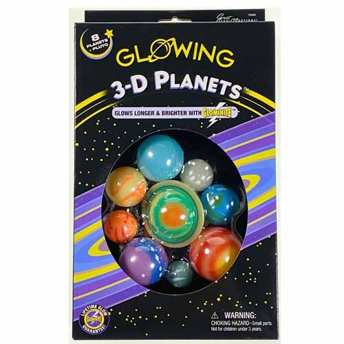 Glowing 3D Planets