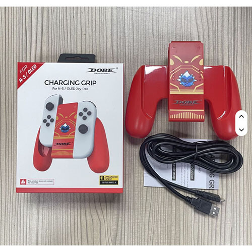 DOBE Charger grip to Nintendo Switch & OLED Red