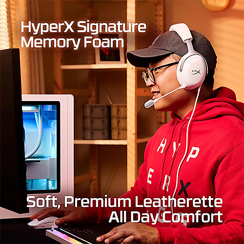 HyperX Cloud III – Wired Gaming Headset, PC, PS5, Xbox Series X|S  White