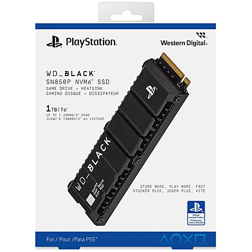 WD BLACK 1TB SN850P NVMe SSD, Read: 7300MB/s and Write: 6300MB/s, Licensed for PS5 Consoles