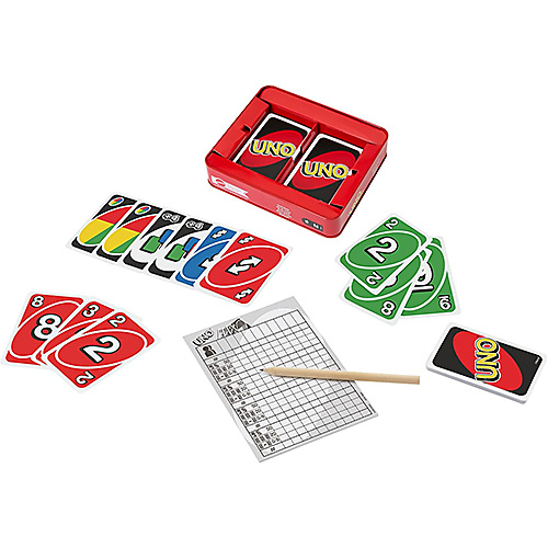 Mattel Games UNO Deluxe Card Game for with 112 Card Deck,