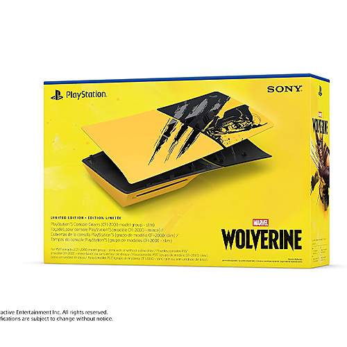 PS5 Console Covers Marvel's Wolverine Battle Yellow Limited Edition
