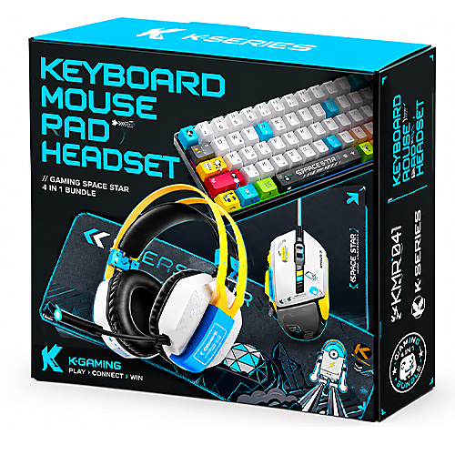 KGaming 4-in-1 Gaming Combo Pack (KMP-04) (Mouse, Mousepad, Keyboard, Headset)