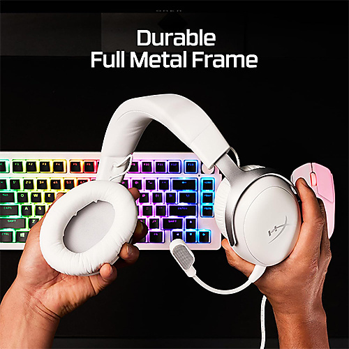 HyperX Cloud III – Wired Gaming Headset, PC, PS5, Xbox Series X|S  White