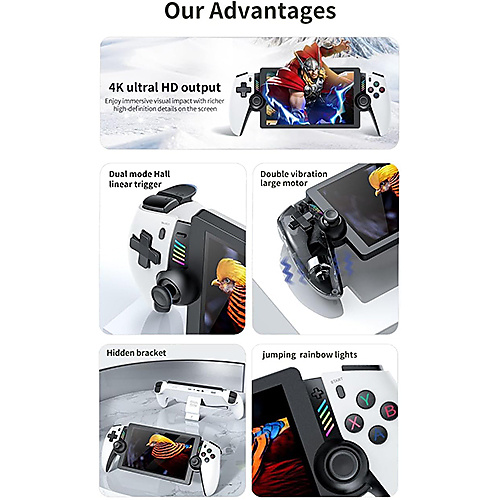 M28 Retro Handheld Game Console,30+ Emulators,Retro Game Console ,EmuELEC System,7.1″ LCD HD Screen