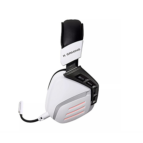 KGaming K20 Wireless Gaming Headset white Tri‑Mode Connectivity, 7.1 Surround Sound, 1000 mAh Batter