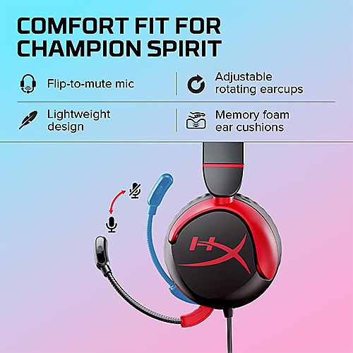 HyperX  Cloud Mini Kids Wired Headset for PC, PS5, PS4, Xbox Series X|S, Xbox One, Nintendo Switch,
