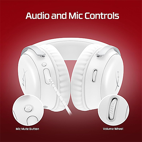HyperX Cloud III – Wired Gaming Headset, PC, PS5, Xbox Series X|S  White