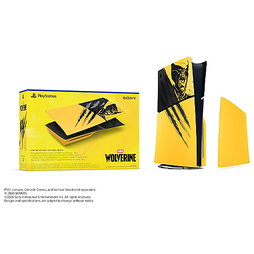 PS5 Console Covers Marvel's Wolverine Battle Yellow Limited Edition