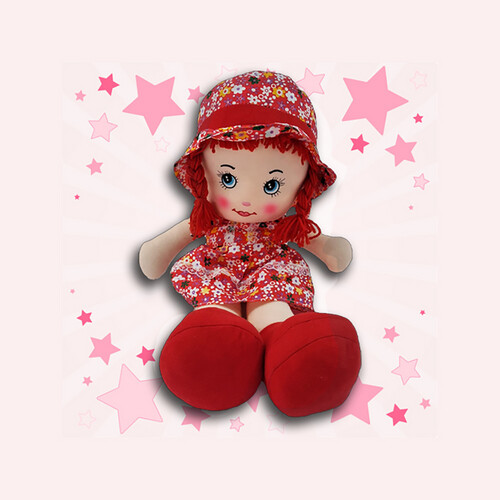 Girl Doll with Red Braids – Large
