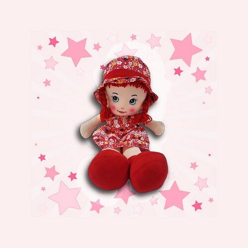 Girl Doll with Red Braids – Medium