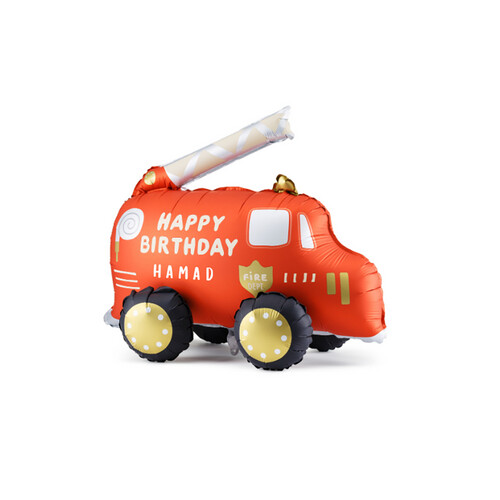Fire Truck Foil Balloon