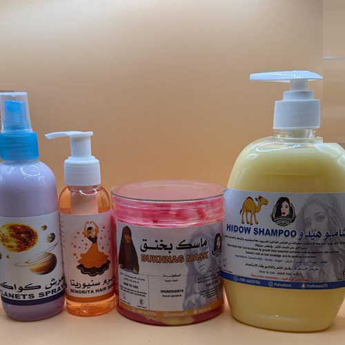 Collection of Hidow shampoo,bukhnag mask, senoirtia serum and Planets spray
