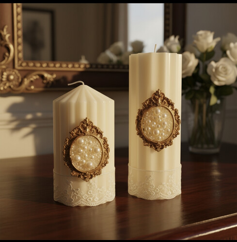 Fictorian pearl candle