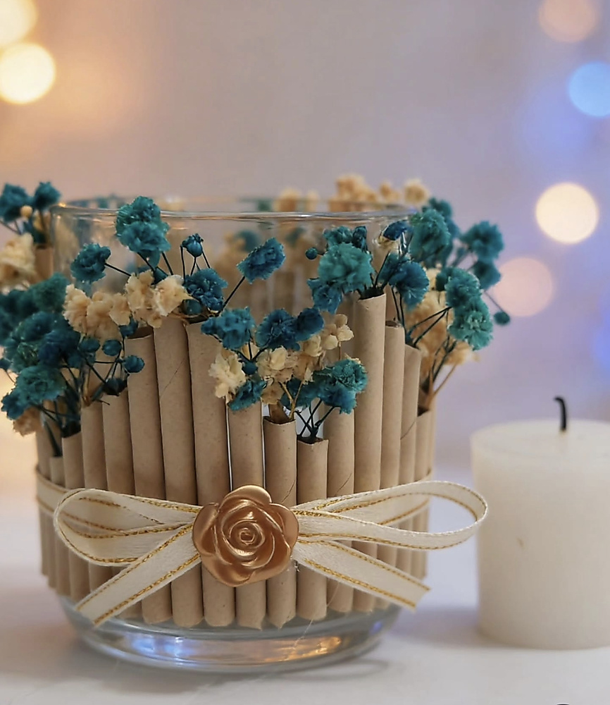 Flower flame candle
