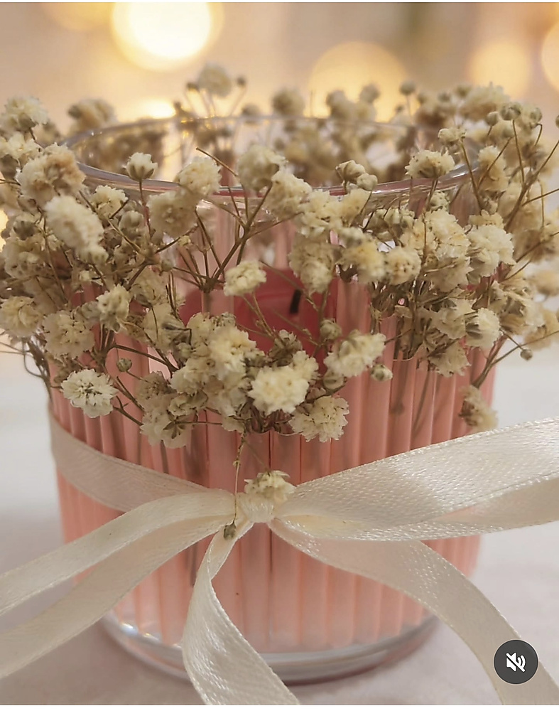 Flower flame candle