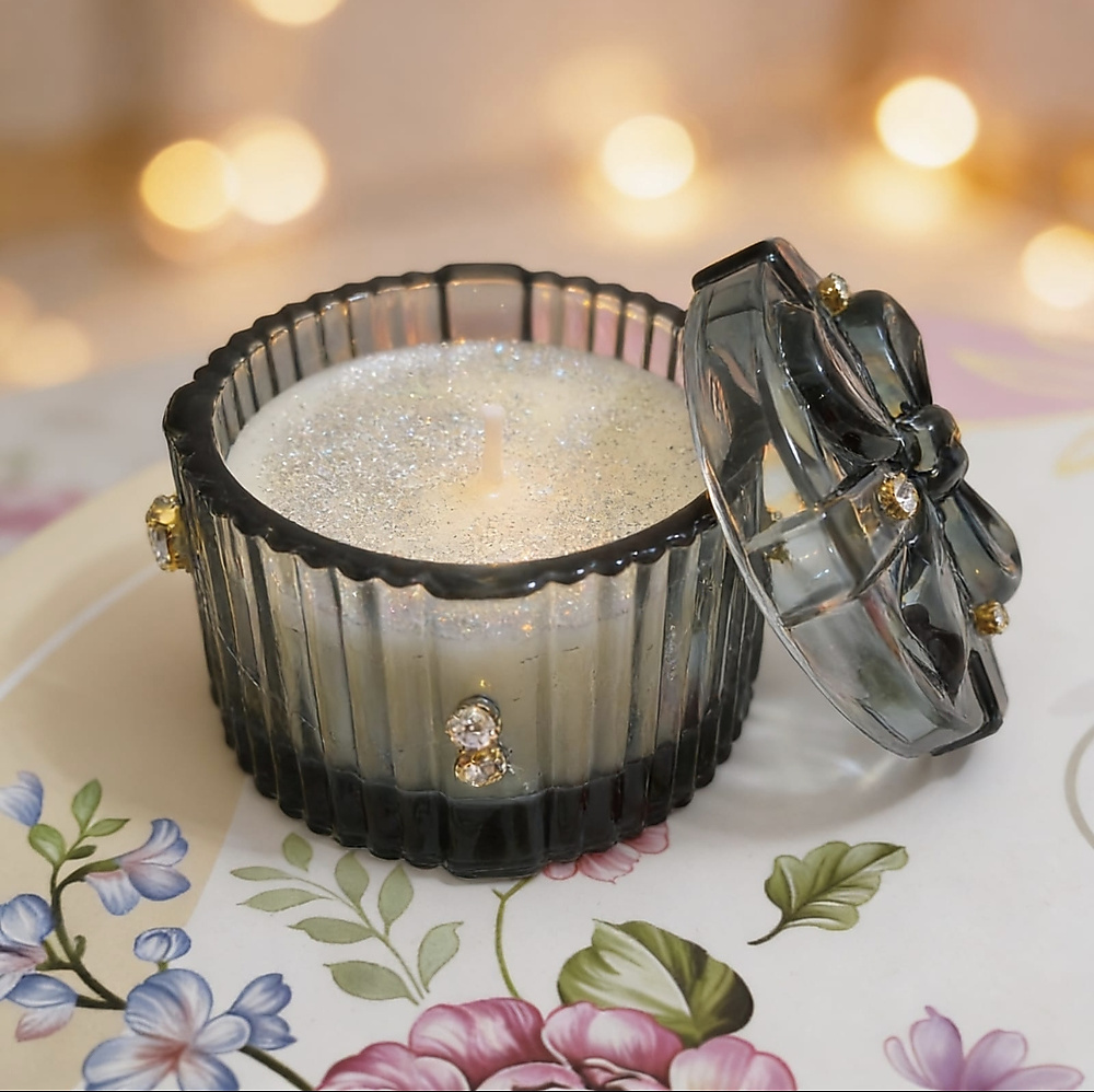 Crystal candle plate