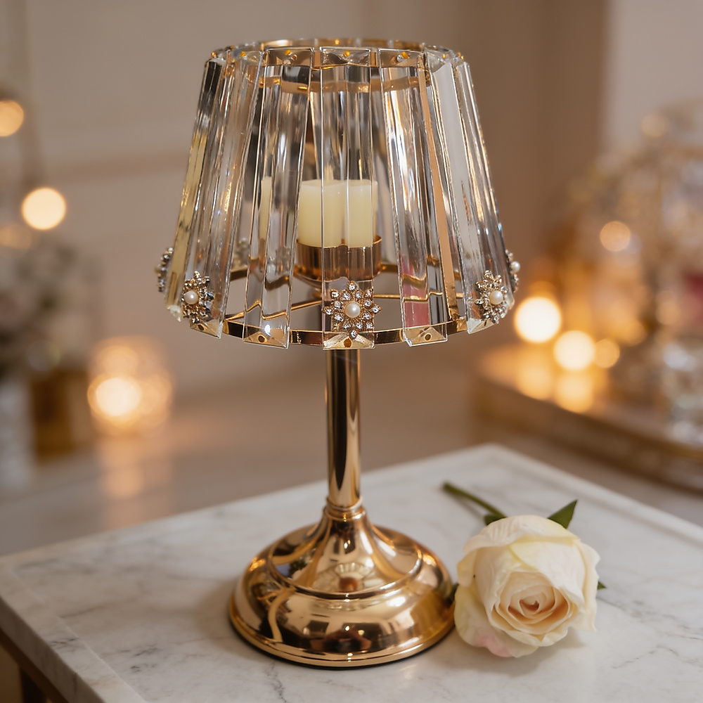 Golden lampshade