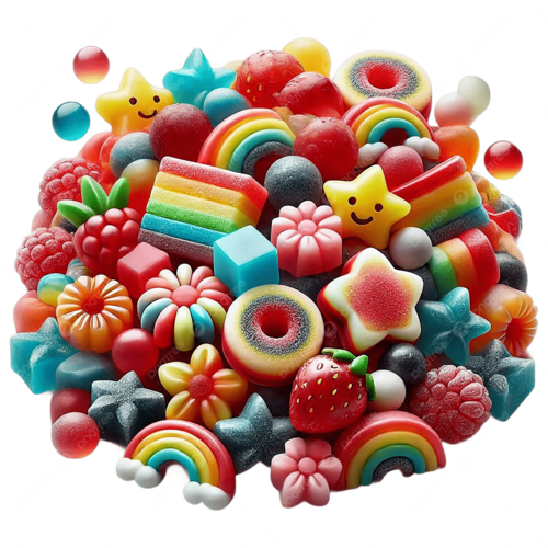 الحلوي الجيلى و العلكة