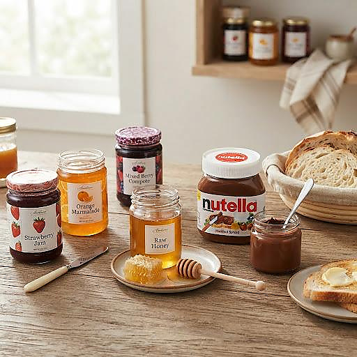 Jams, honey, and chocolate
