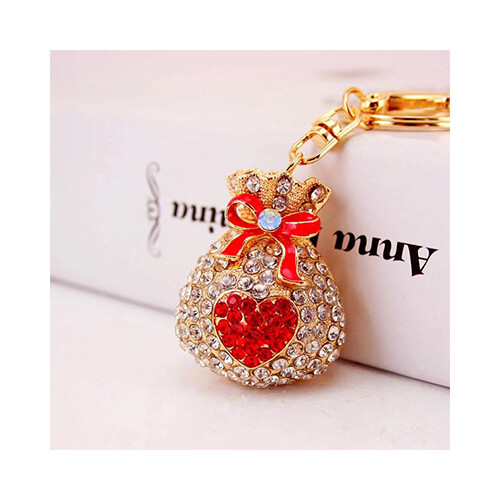Lucky money bag diamond keychain girl bag             SKU-1056